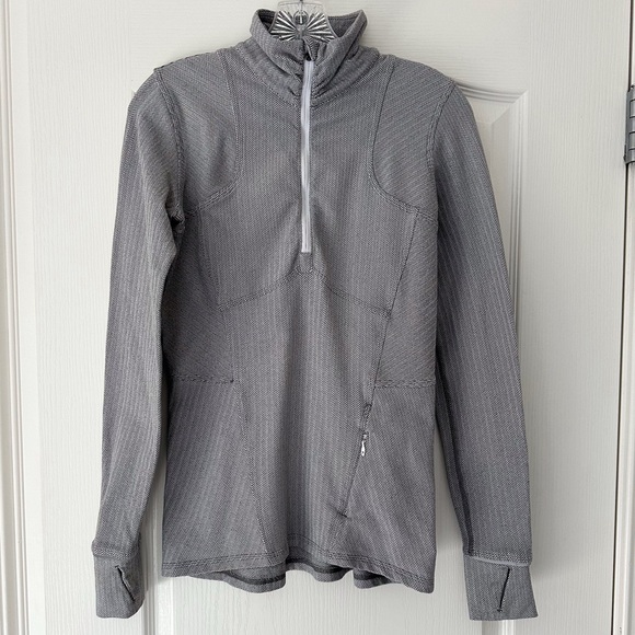 Lululemon Gray Quarter Zip Athletic Pullover Jacket - Picture 8 of 13